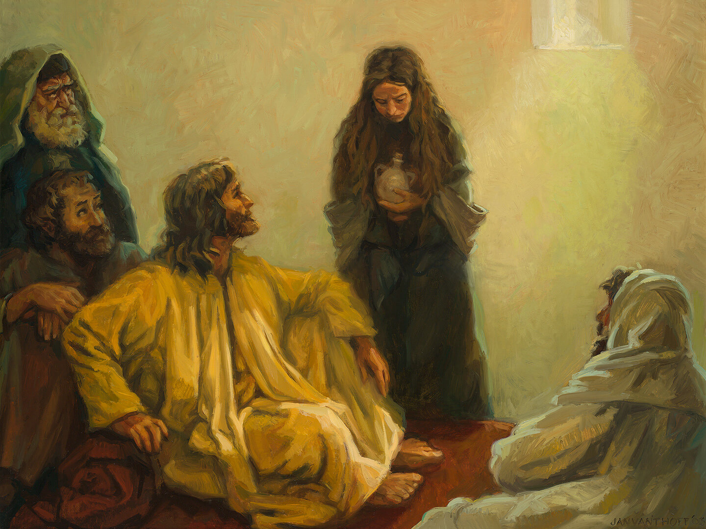 Jesus anointed by a sinful woman 